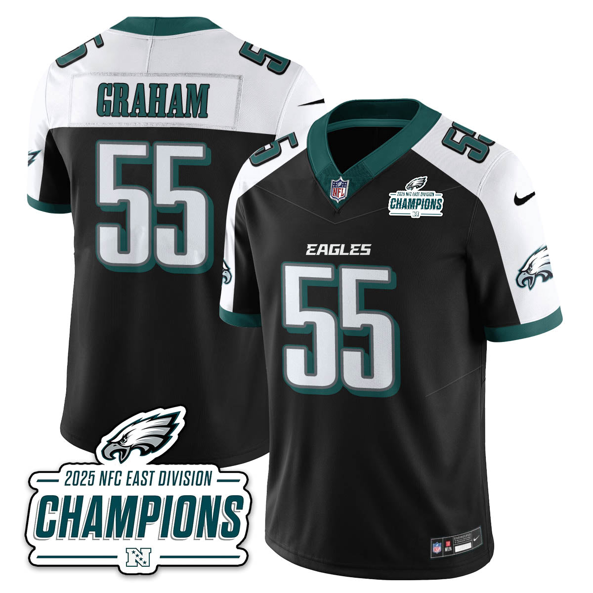 PHI NFC East Champions Vapor Limited Jersey - Stitched