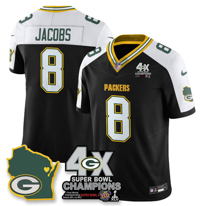 GB 4-Time Champions Patch Vapor Limited Jersey - Stitched