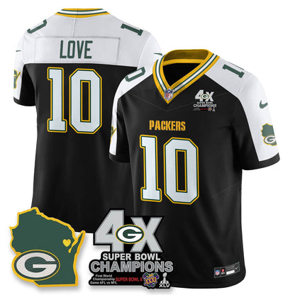 GB 4-Time Champions Patch Vapor Limited Jersey - Stitched