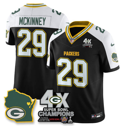 GB 4-Time Champions Patch Vapor Limited Jersey - Stitched