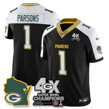 GB 4-Time Champions Patch Vapor Limited Jersey - Stitched
