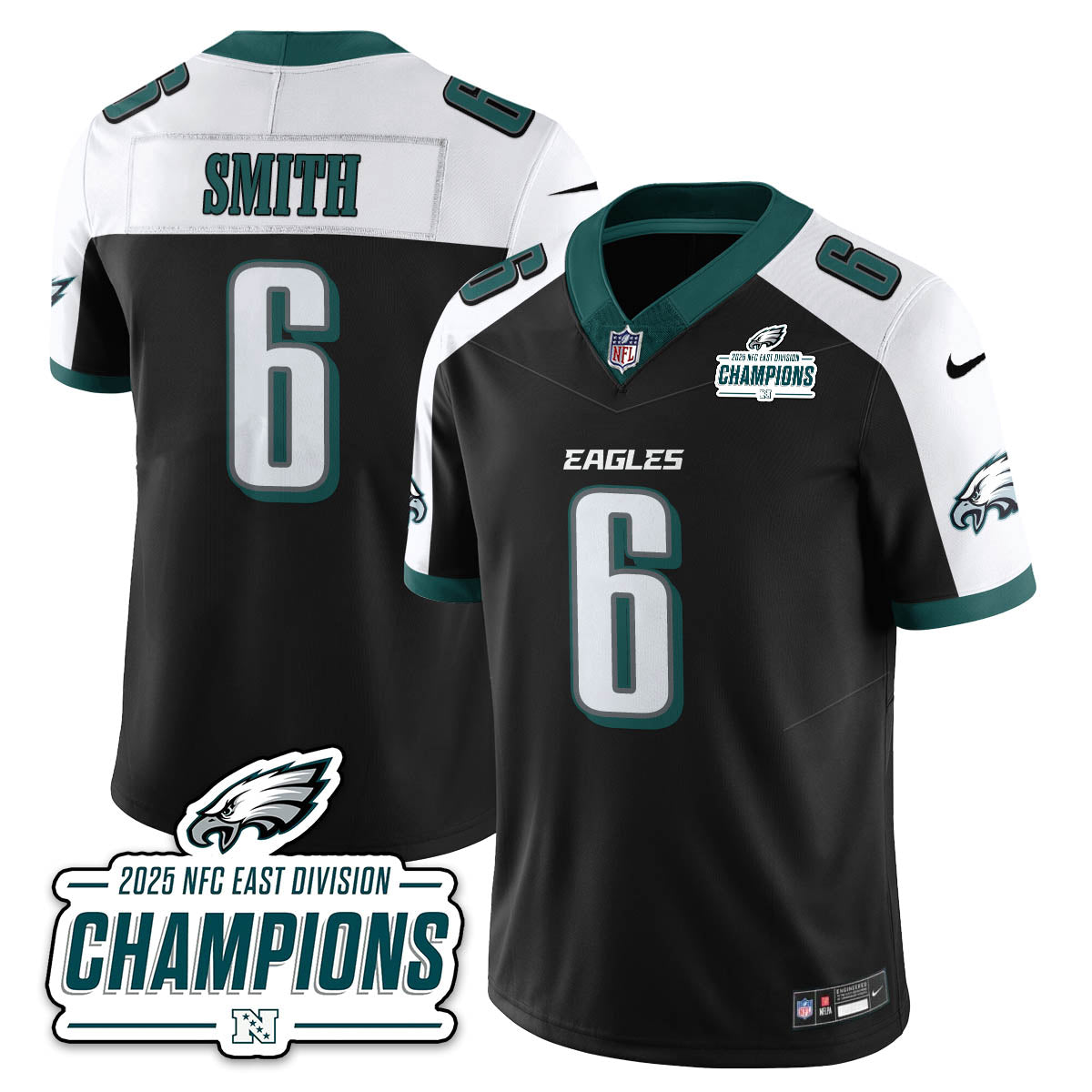 PHI NFC East Champions Vapor Limited Jersey - Stitched