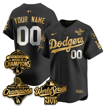Yoshinobu Yamamoto LAD 2025 World Series MVP Custom Jersey - Stitched