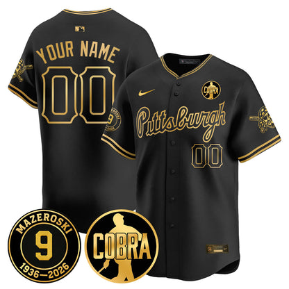 PIT Memories Vapor Limited Gold Jersey - Bill Mazeroski Patch - Stitched