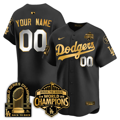 Custom LAD 2025 World Series Champions Jersey - 9x Champs - Stitched