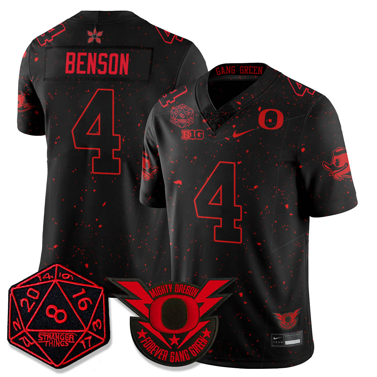Oregon Ducks Stranger Things Vapor Limited Jersey - All Stitched