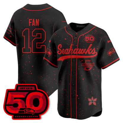 SEA Stranger Things Vapor Limited Baseball Jersey - Stitched