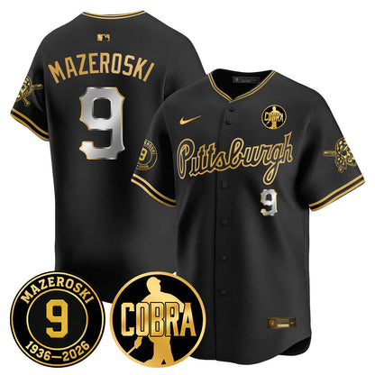 PIT Memories Vapor Limited Gold Jersey - Bill Mazeroski Patch - Stitched