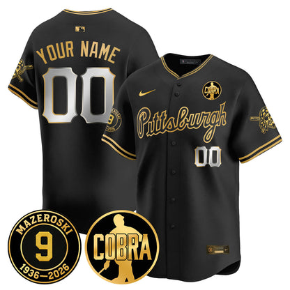 PIT Memories Vapor Limited Gold Jersey - Bill Mazeroski Patch - Stitched