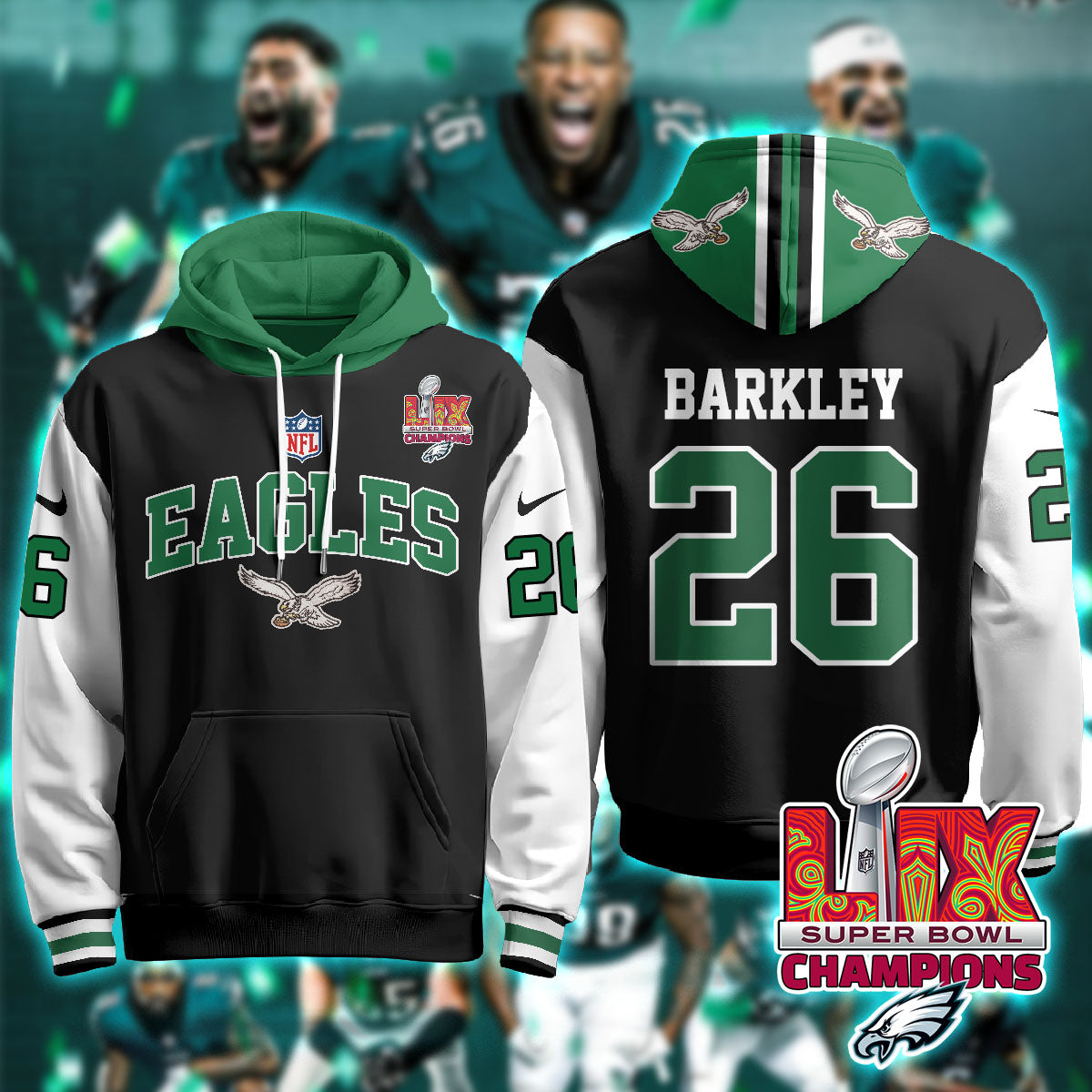 PHI Super Bowl LIX Champions Hoodie