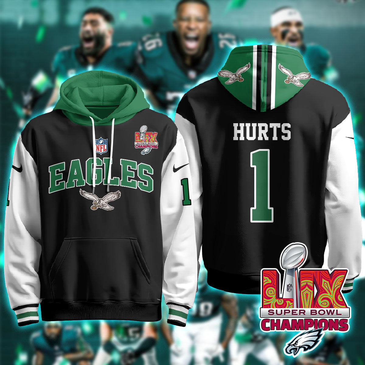 PHI Super Bowl LIX Champions Hoodie