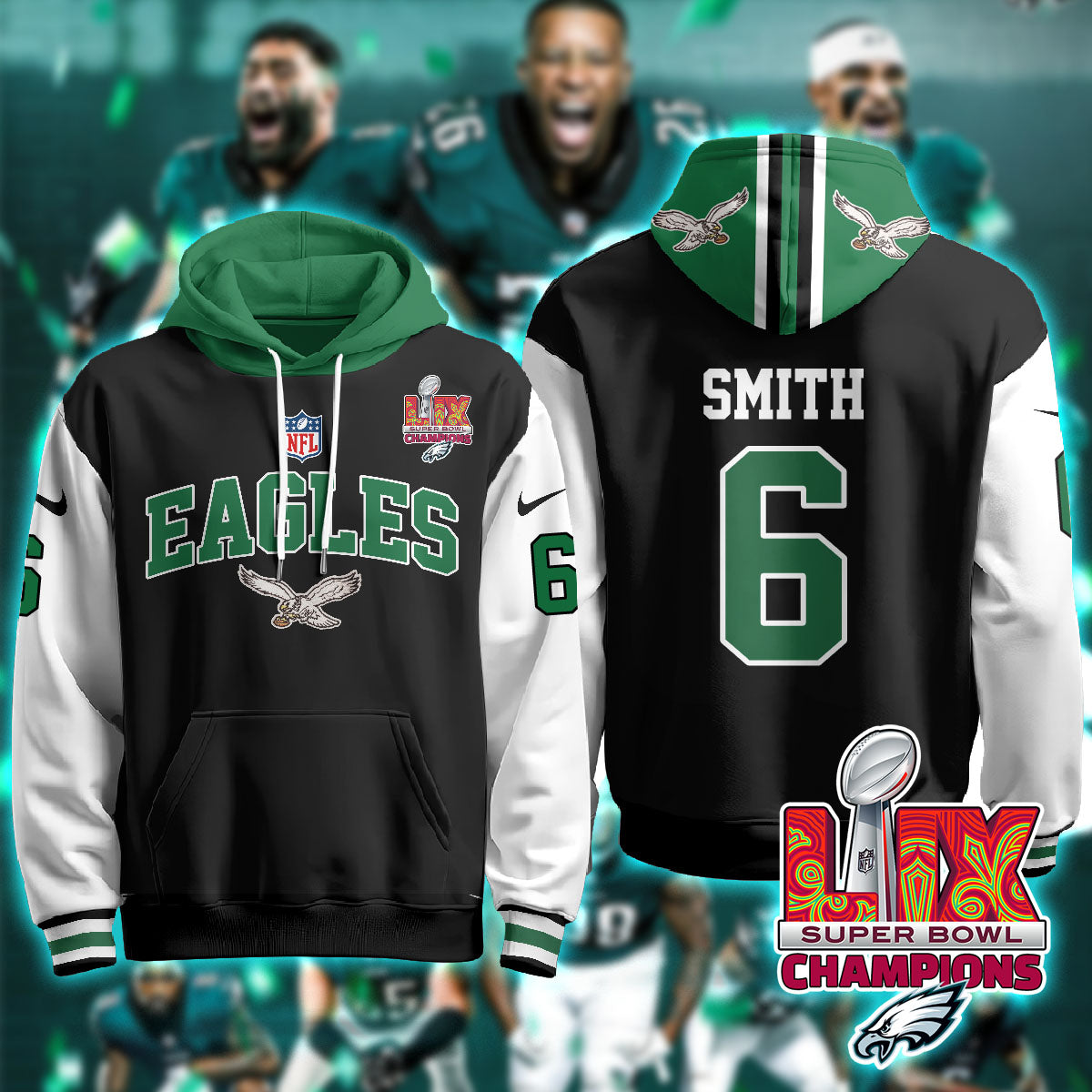 PHI Super Bowl LIX Champions Hoodie
