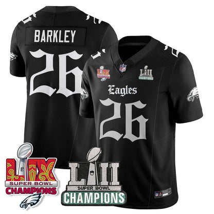 PHI 'Gothic Philly' LII-LIX Super Bowl Champions Vapor Limited Jersey - Stitched