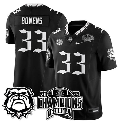 Georgia Bulldogs Gothic Vapor Limited Jersey - SEC Football Champions - All Stitched