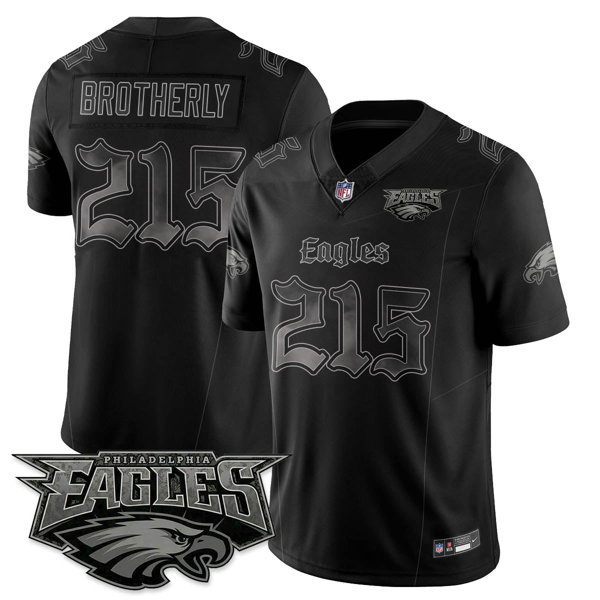 PHI 'Dark Gothic Philly' Vapor Limited Jersey - Stitched
