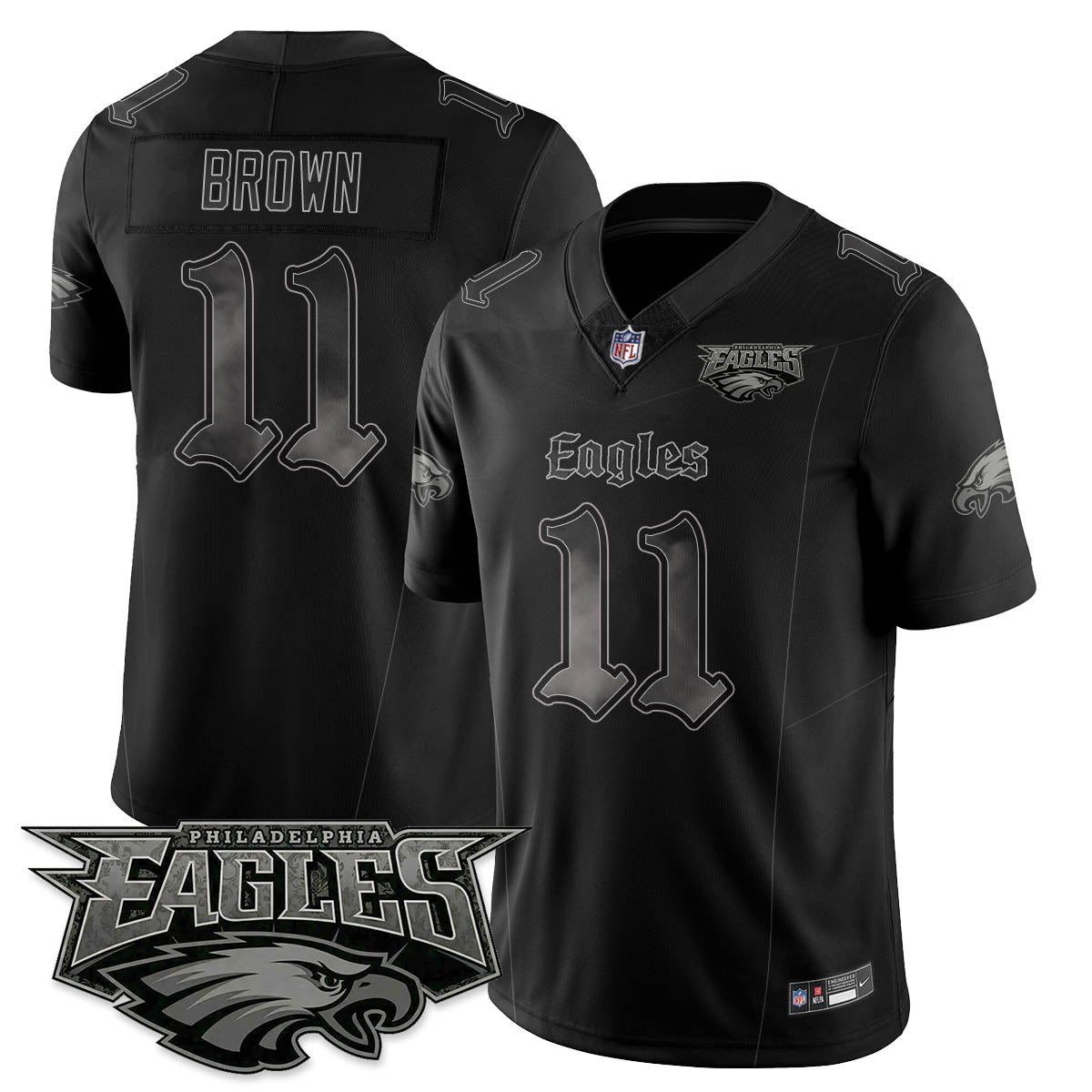 PHI 'Dark Gothic Philly' Vapor Limited Jersey - Stitched