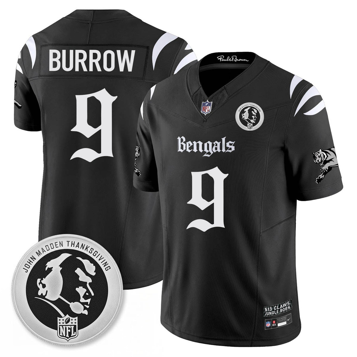 CIN Gothic Vapor Limited Jersey - John Madden Patch - Stitched