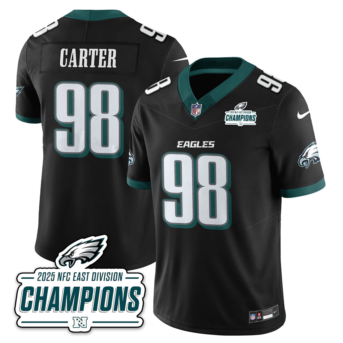 PHI NFC East Champions Vapor Limited Jersey - Stitched