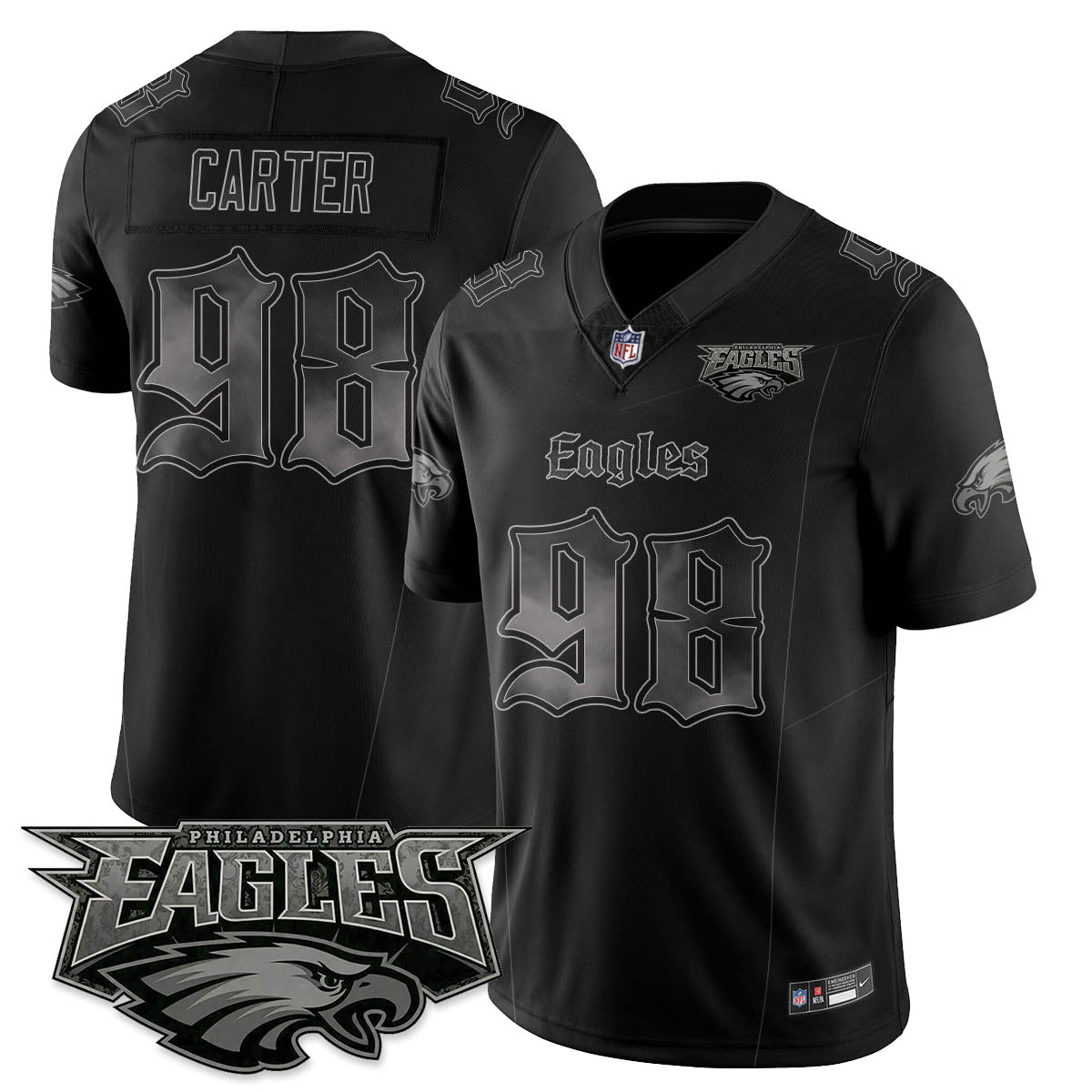 PHI 'Dark Gothic Philly' Vapor Limited Jersey - Stitched