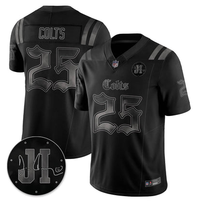IND 'Dark Gothic' Vapor Limited Jersey - Jim Irsay Patch - Stitched