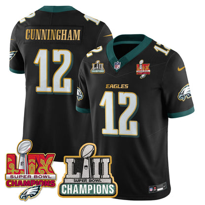 PHI LII-LIX Super Bowl Champions Vapor Limited Gold Jersey - Stitched