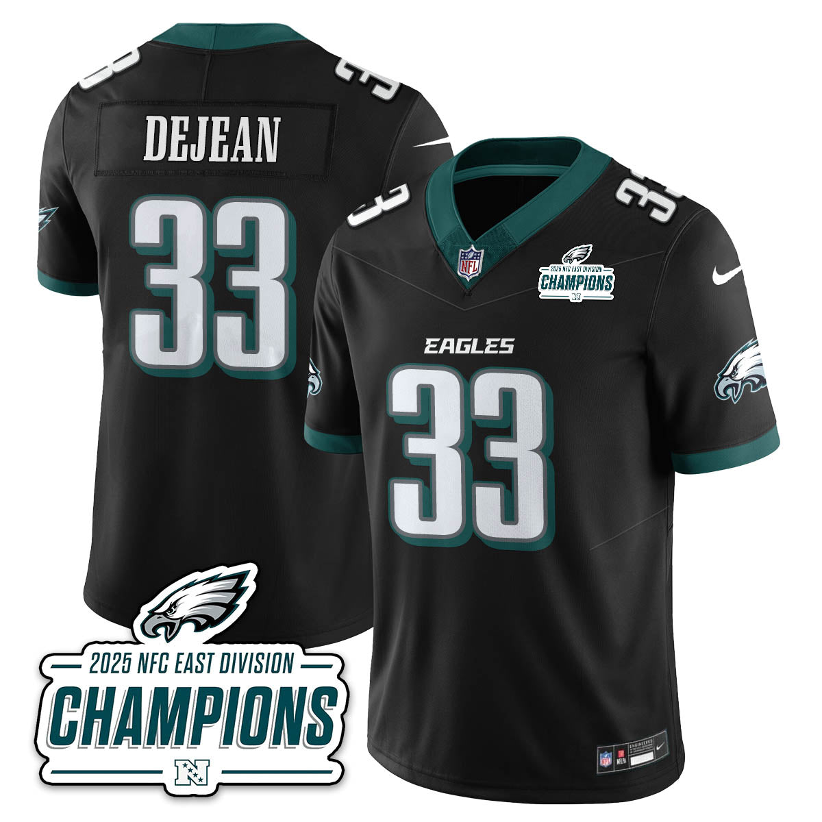 PHI NFC East Champions Vapor Limited Jersey - Stitched