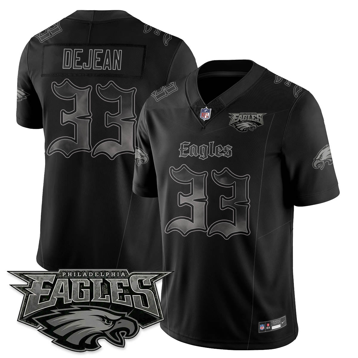 PHI 'Dark Gothic Philly' Vapor Limited Jersey - Stitched