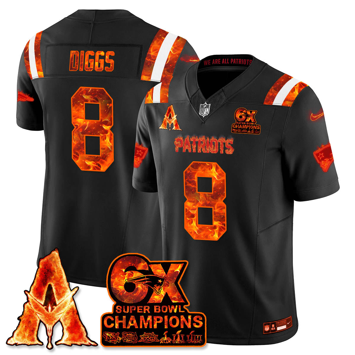 NE x Avatar 3 Fire and Ash Jersey - Stitched