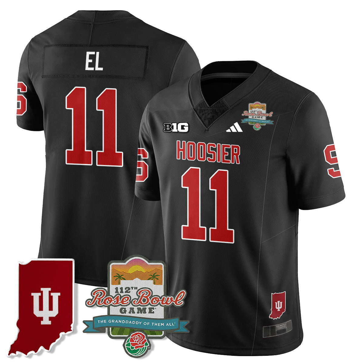 Indiana Hoosiers Vapor Limited Football Jersey - Rose Bowl 112th - All Stitched