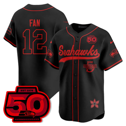 SEA Stranger Things Vapor Limited Baseball Jersey - Stitched