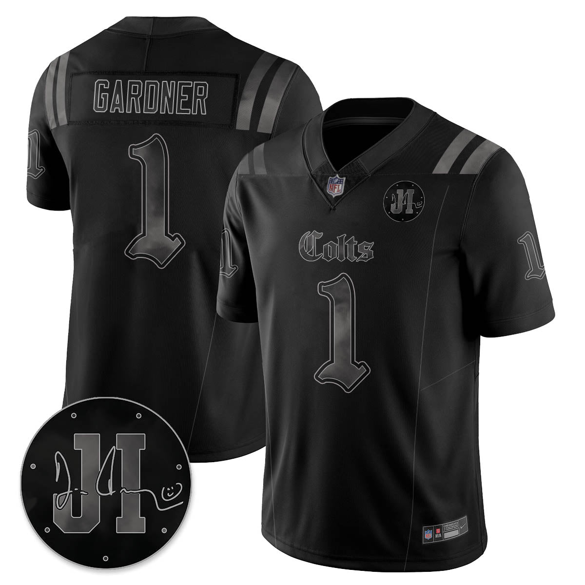 IND 'Dark Gothic' Vapor Limited Jersey - Jim Irsay Patch - Stitched