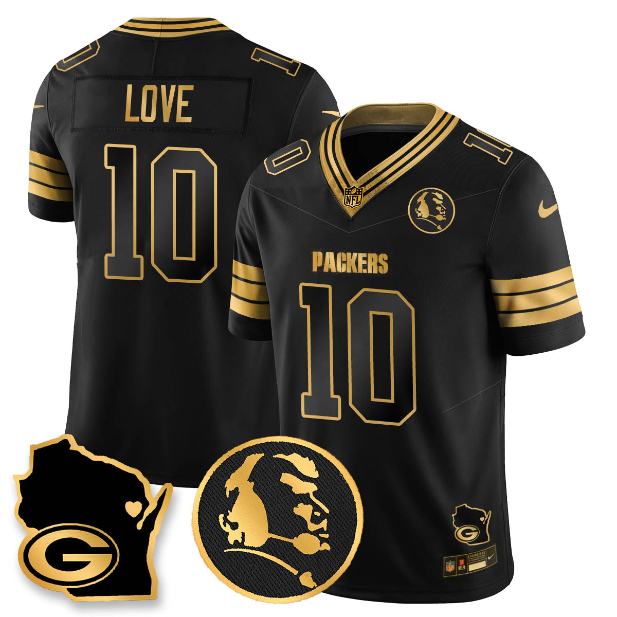GB 4-Time Champions Vapor Limited Jersey - John Madden Patch - Stitched