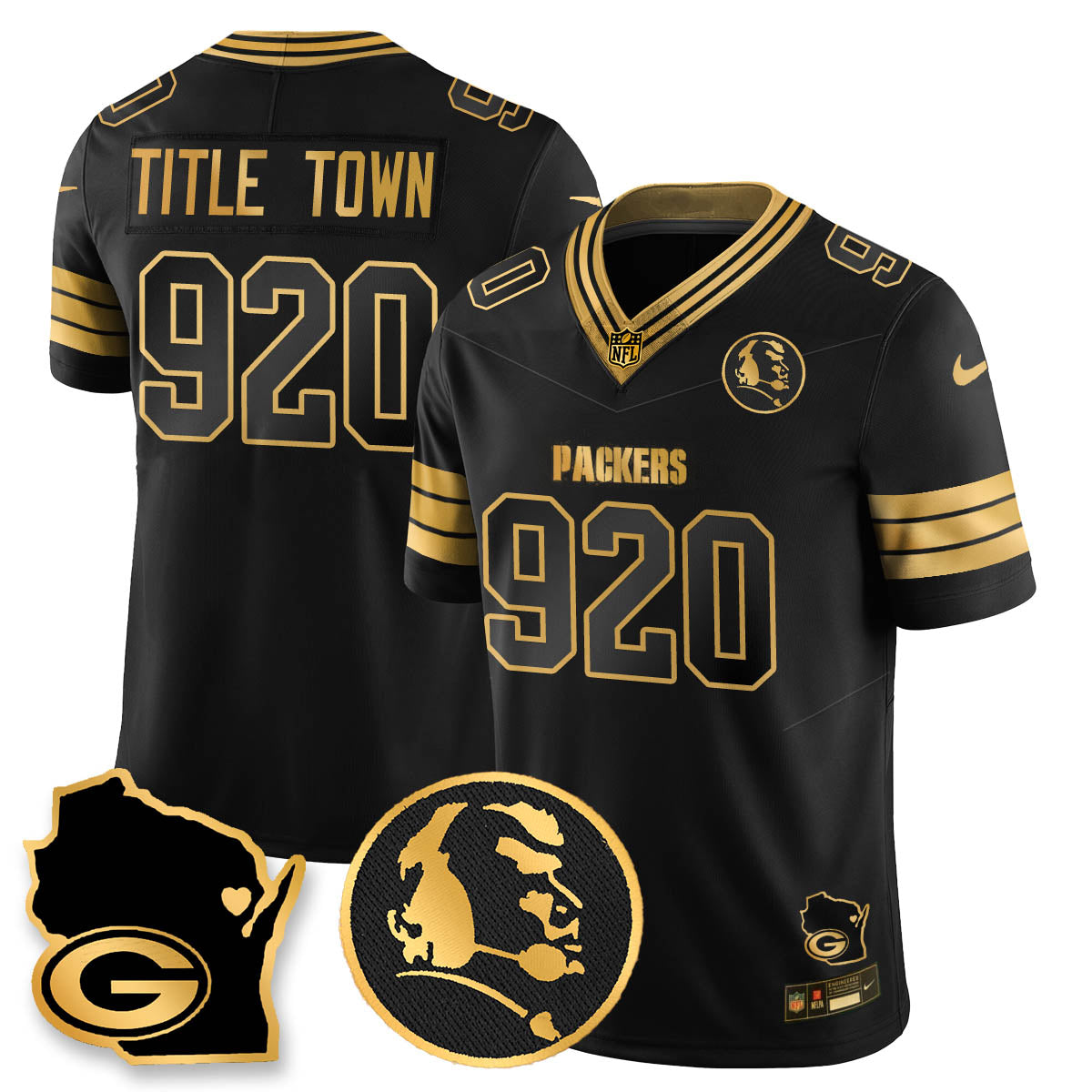 GB 4-Time Champions Vapor Limited Jersey - John Madden Patch - Stitched