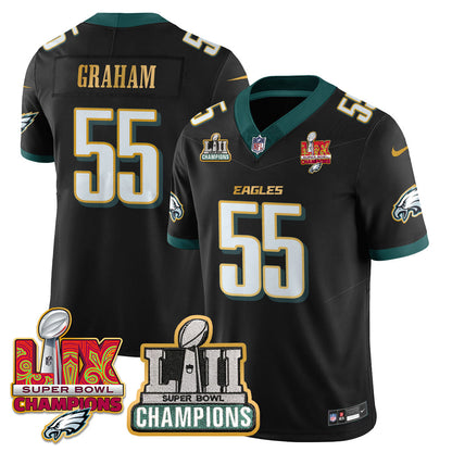 PHI LII-LIX Super Bowl Champions Vapor Limited Gold Jersey - Stitched