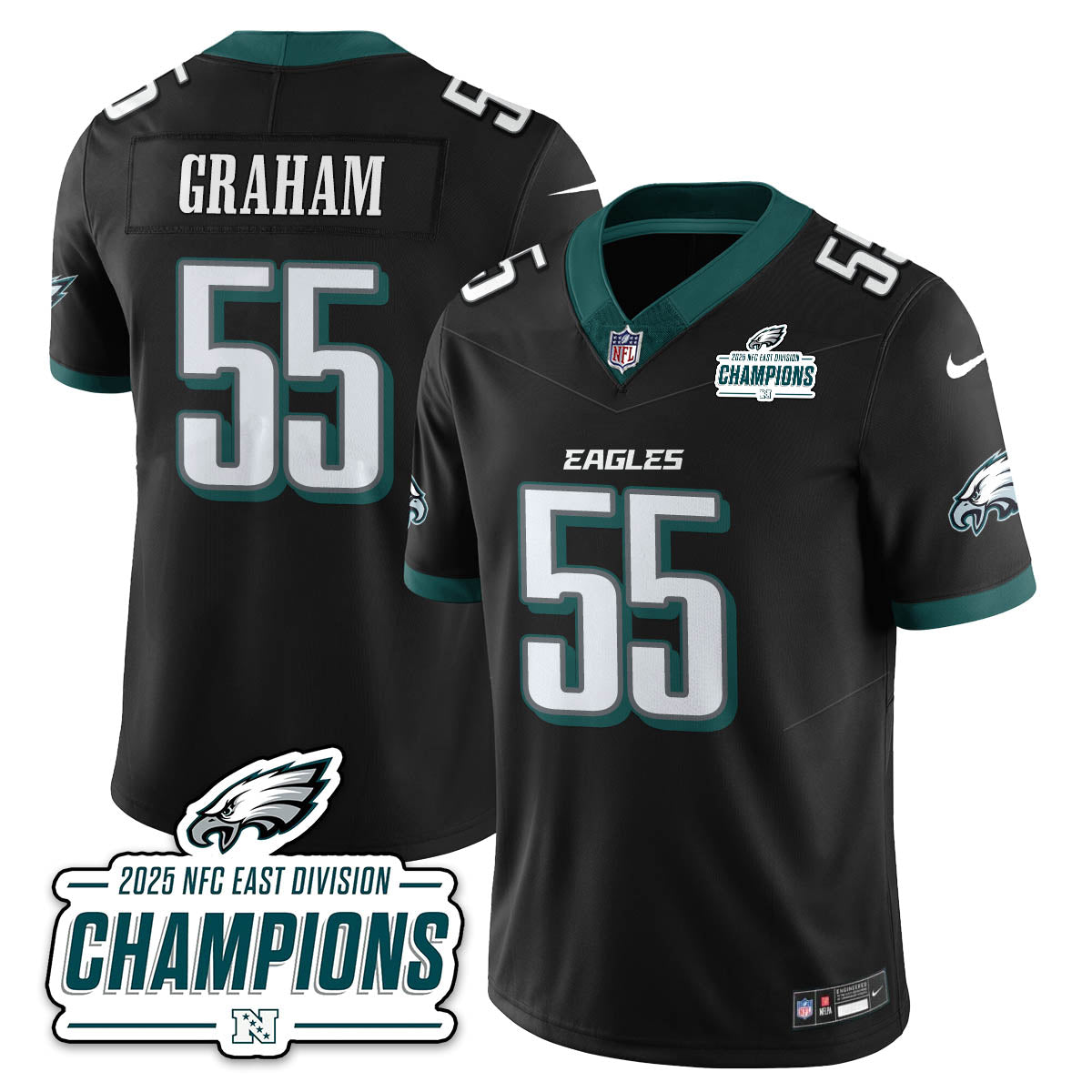 PHI NFC East Champions Vapor Limited Jersey - Stitched
