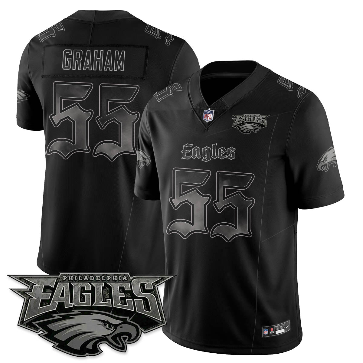 PHI 'Dark Gothic Philly' Vapor Limited Jersey - Stitched