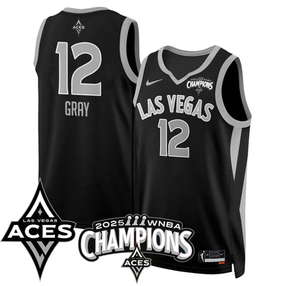 Las Vegas Aces 2025 WNBA Championship Jersey - Stitched