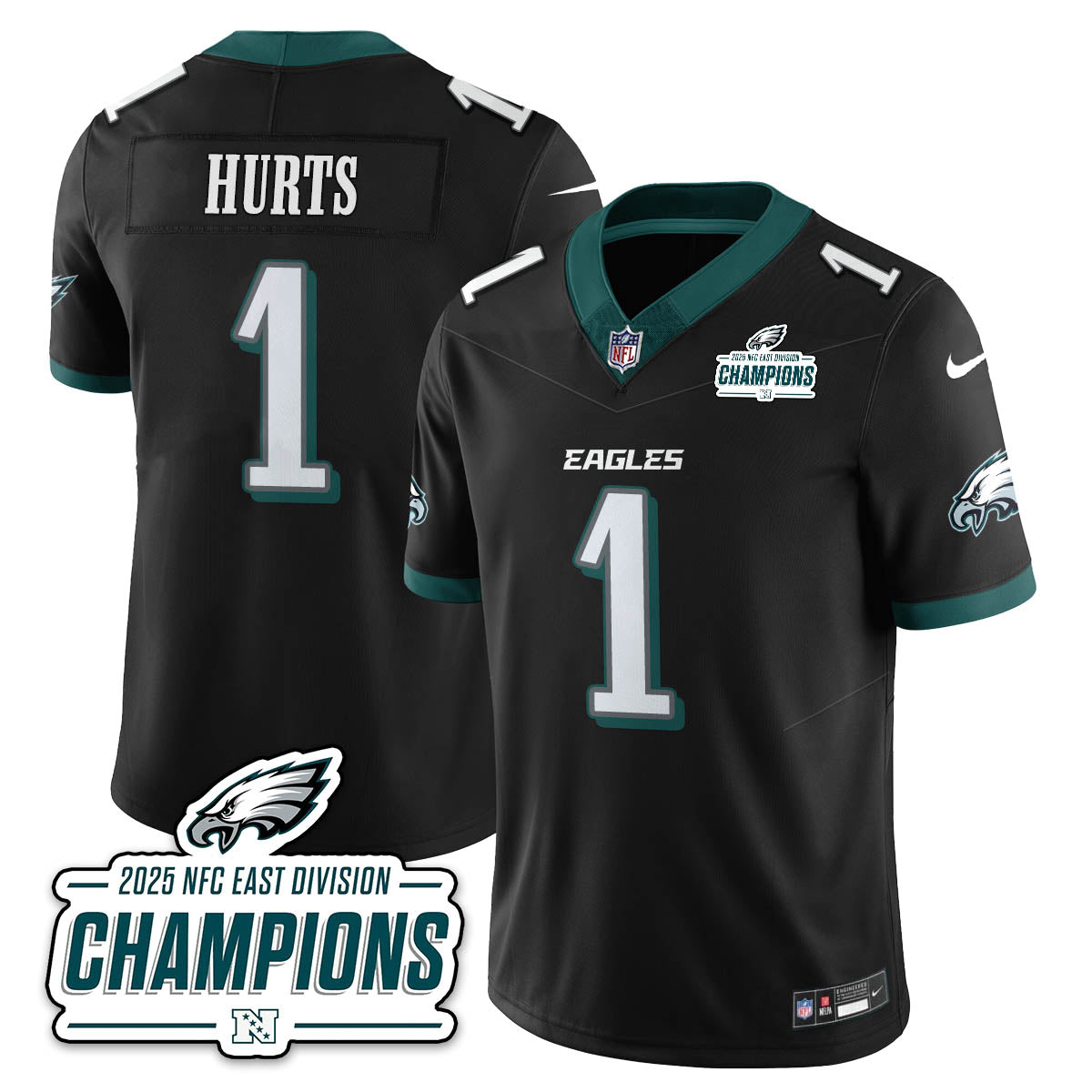 PHI NFC East Champions Vapor Limited Jersey - Stitched