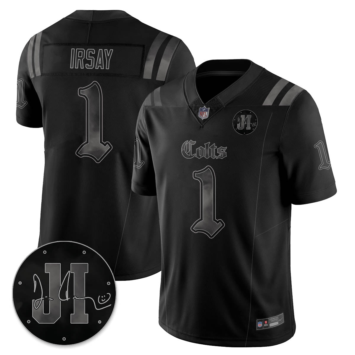 IND 'Dark Gothic' Vapor Limited Jersey - Jim Irsay Patch - Stitched