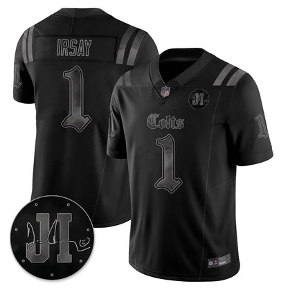 IND 'Dark Gothic' Vapor Limited Jersey - Jim Irsay Patch - Stitched