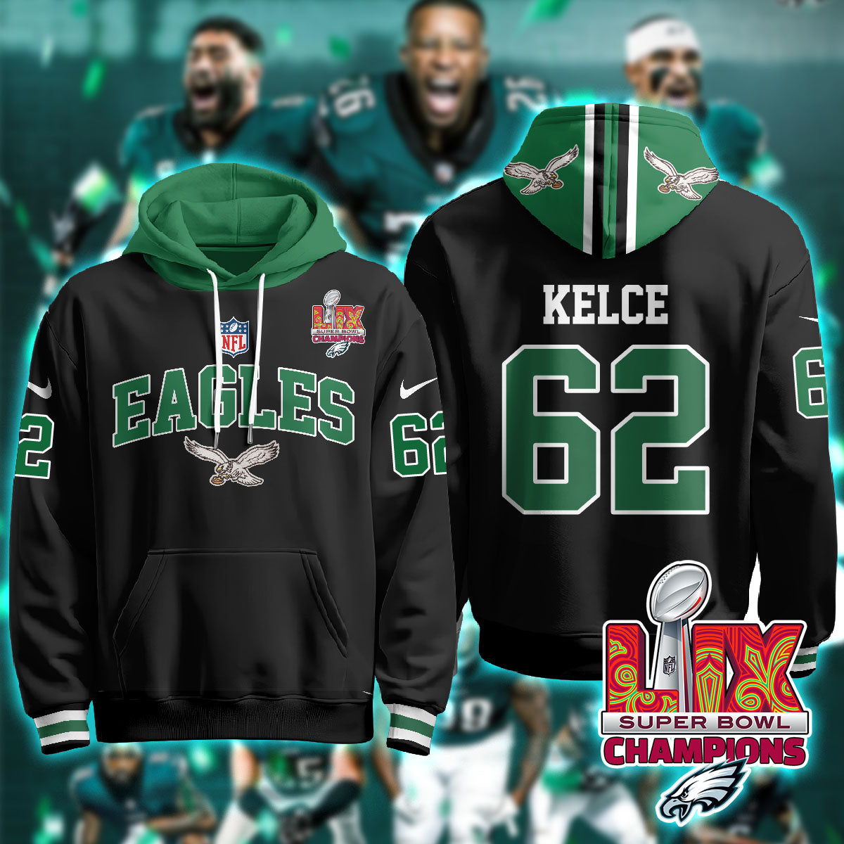 PHI Super Bowl LIX Champions Hoodie