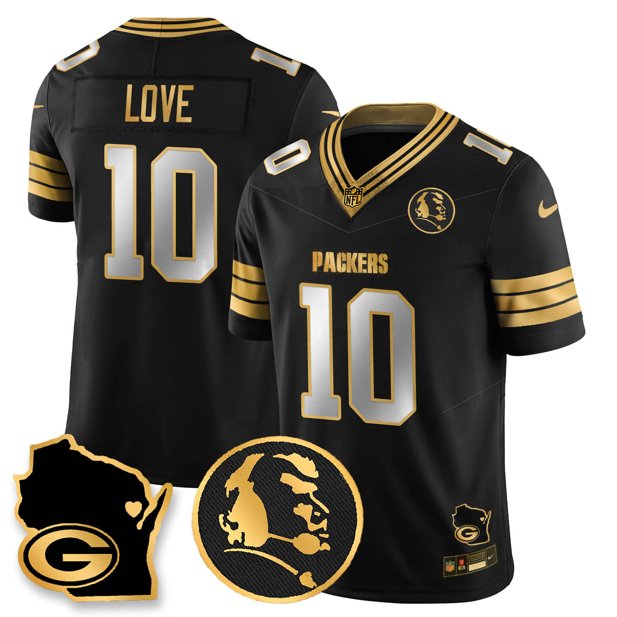 GB 4-Time Champions Vapor Limited Jersey - John Madden Patch - Stitched