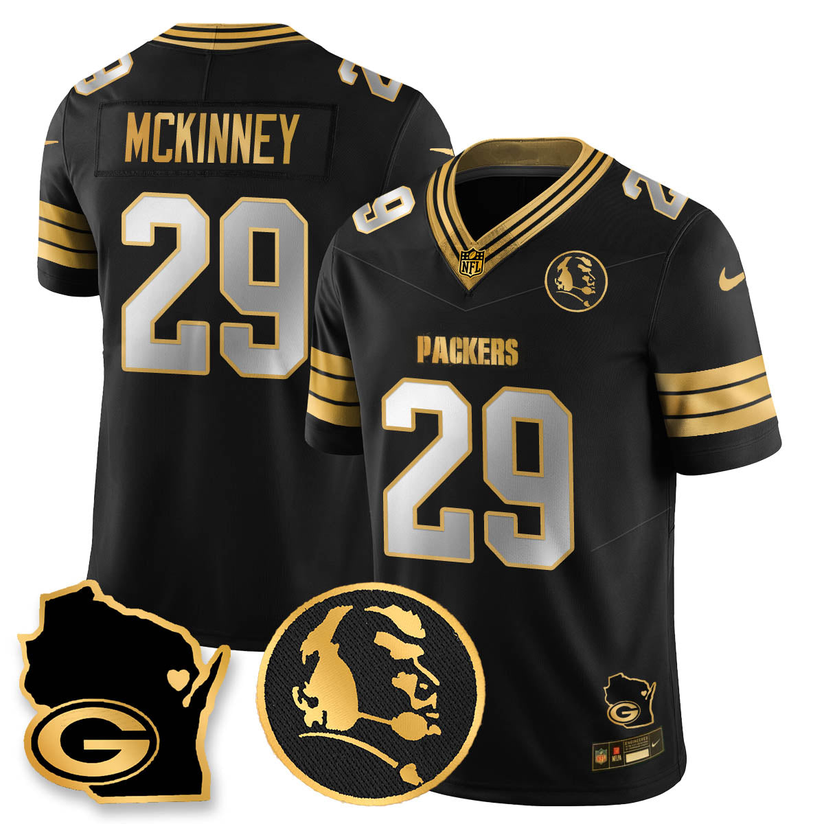 GB 4-Time Champions Vapor Limited Jersey - John Madden Patch - Stitched