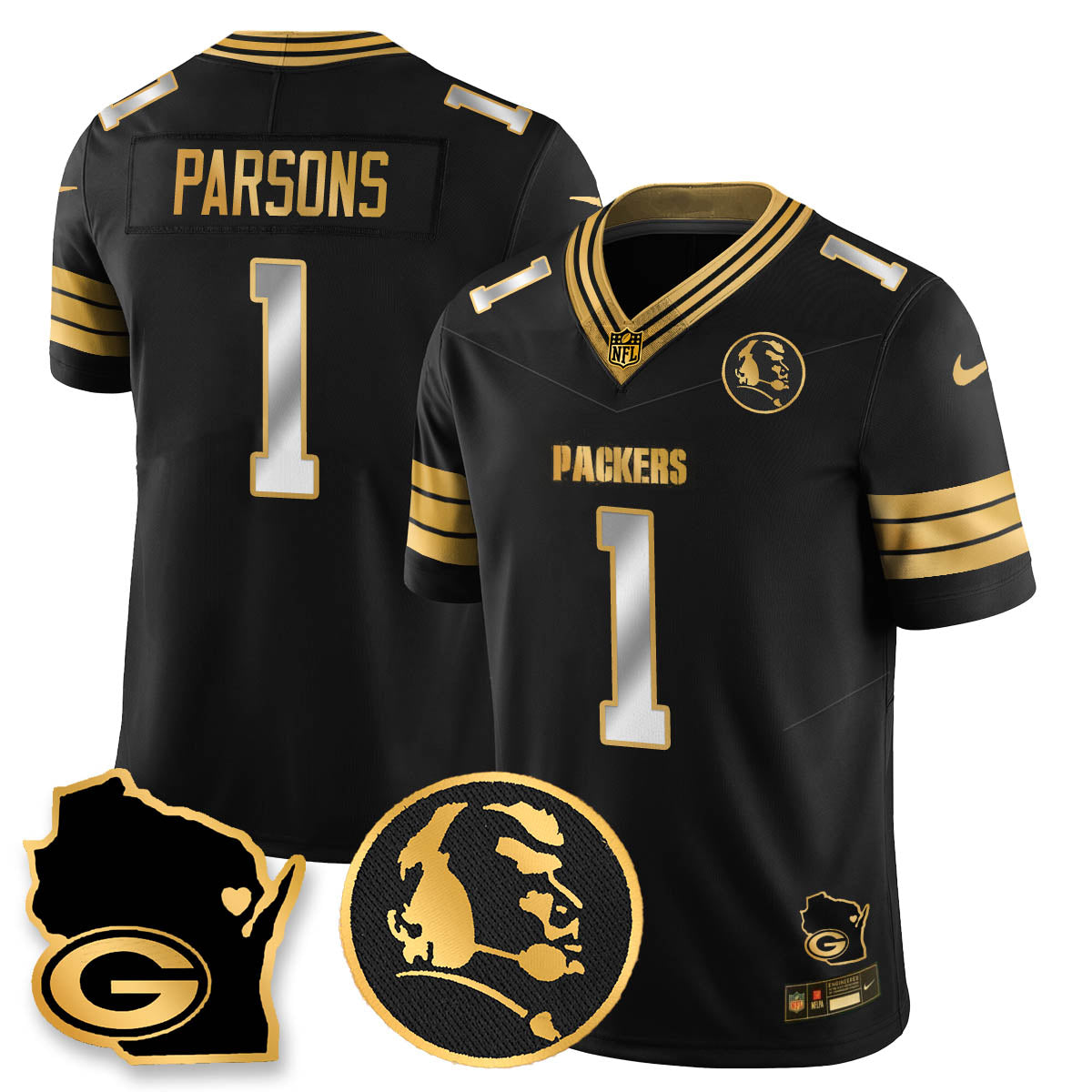 GB 4-Time Champions Vapor Limited Jersey - John Madden Patch - Stitched