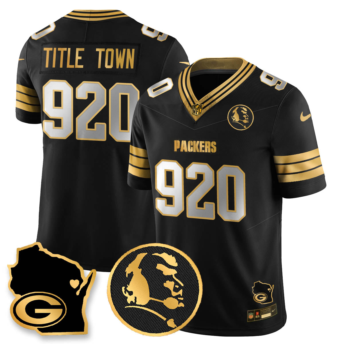 GB 4-Time Champions Vapor Limited Jersey - John Madden Patch - Stitched