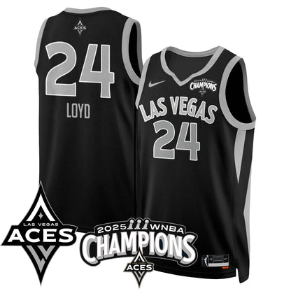 Las Vegas Aces 2025 WNBA Championship Jersey - Stitched