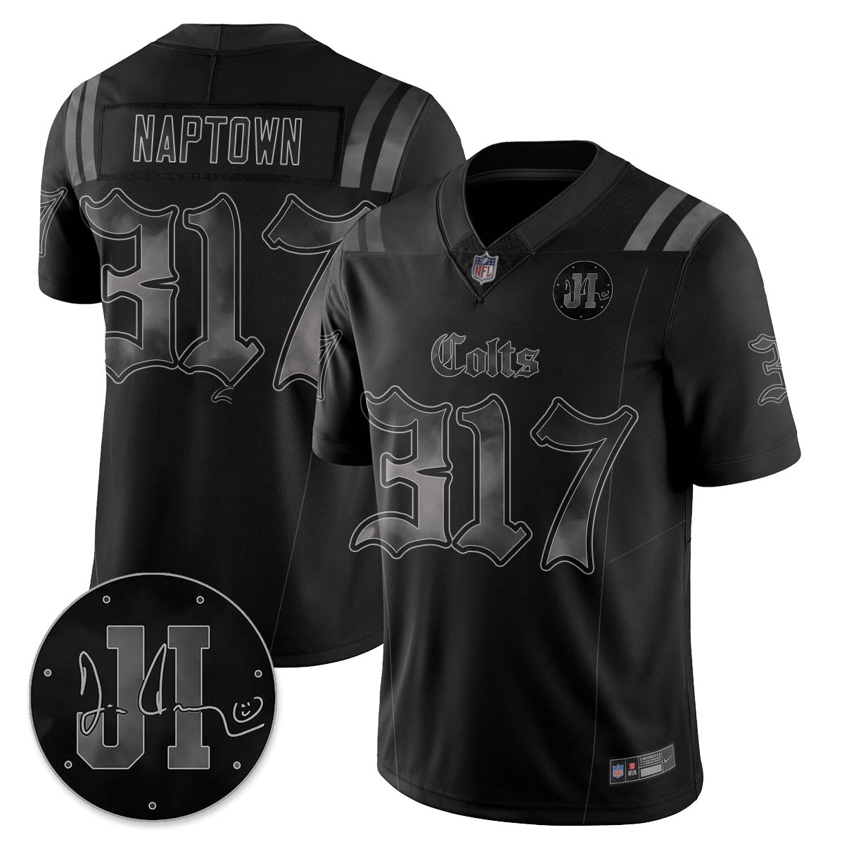 IND 'Dark Gothic' Vapor Limited Jersey - Jim Irsay Patch - Stitched