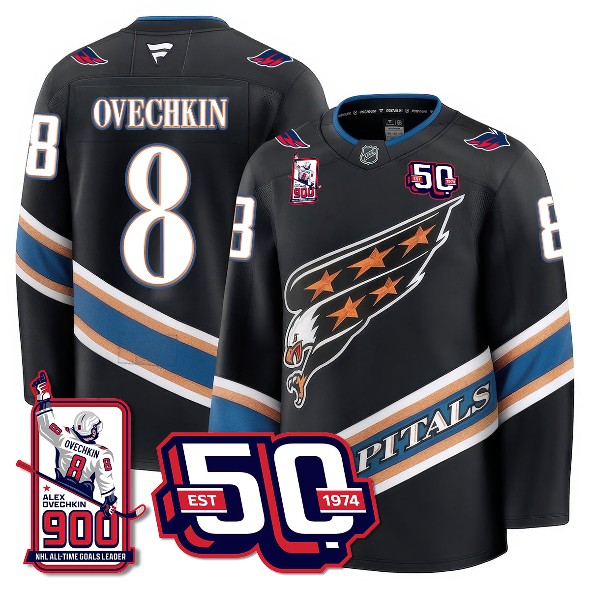 WSH 2025 Premium Jersey - 900 GOALS -  Stitched