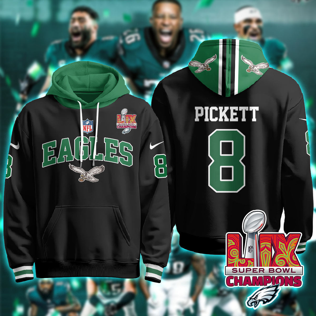 PHI Super Bowl LIX Champions Hoodie