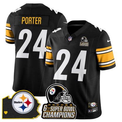 PIT 6-Time Champions Patch Vapor Limited Jersey - Stitched